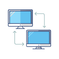 tv screen mirroring vector icon, tv screen mirroring vector illustration -simple illustration of tv screen mirroring, perfect for tv screen mirroring logos and icons and themed design 