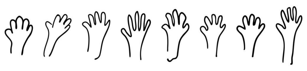 hands vecctor silhouette