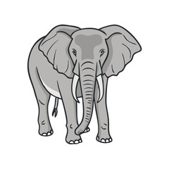 Obraz premium african elephant vector icon, african elephant vector illustration -simple illustration of african elephant, perfect for african elephant logos and icons and themed design 