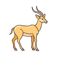 antelope vector icon, antelope vector illustration -simple illustration of antelope, perfect for antelope logos and icons and themed design 