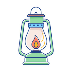 camp lantern vector icon, camp lantern vector illustration -simple illustration of camp lantern, perfect for camp lantern logos and icons and themed design 