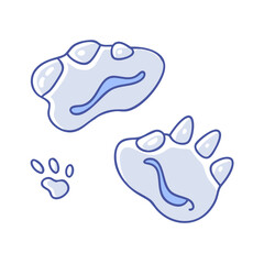 elephant footprints vector icon, elephant footprints vector illustration -simple illustration of elephant footprints, perfect for elephant footprints logos and icons and themed design 