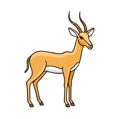 gazelle vector icon, gazelle vector illustration -simple illustration of gazelle, perfect for gazelle logos and icons and themed design 