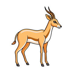 Obraz premium gazelle vector icon, gazelle vector illustration -simple illustration of gazelle, perfect for gazelle logos and icons and themed design 