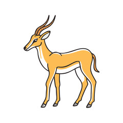 Obraz premium gazelle vector icon, gazelle vector illustration -simple illustration of gazelle, perfect for gazelle logos and icons and themed design 