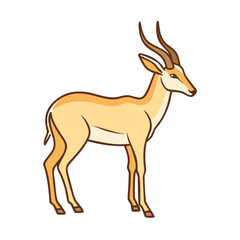 Fototapeta premium gazelle vector icon, gazelle vector illustration -simple illustration of gazelle, perfect for gazelle logos and icons and themed design 