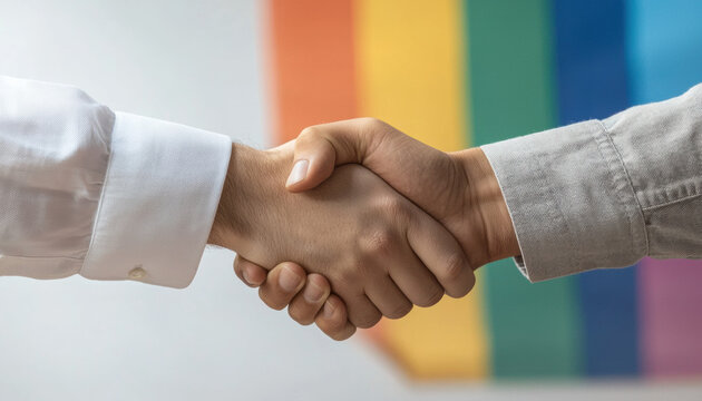 handshake symbolizes agreement and partnership, showcasing unity and collaboration - Powered by Adobe