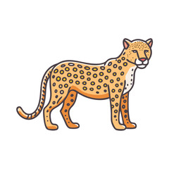 leopard vector icon, leopard vector illustration -simple illustration of leopard, perfect for leopard logos and icons and themed design 