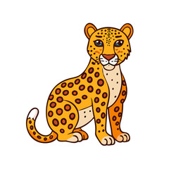 leopard vector icon, leopard vector illustration -simple illustration of leopard, perfect for leopard logos and icons and themed design 