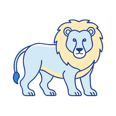 lion vector icon, lion vector illustration -simple illustration of lion, perfect for lion logos and icons and themed design 