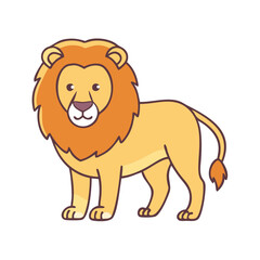 Fototapeta premium lion vector icon, lion vector illustration -simple illustration of lion, perfect for lion logos and icons and themed design 