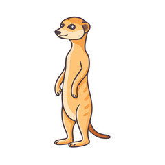 meerkat standing vector icon, meerkat standing vector illustration -simple illustration of meerkat standing, perfect for meerkat standing logos and icons and themed design 