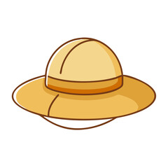 safari hat vector icon, safari hat vector illustration -simple illustration of safari hat, perfect for safari hat logos and icons and themed design 