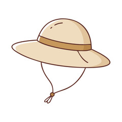 safari hat vector icon, safari hat vector illustration -simple illustration of safari hat, perfect for safari hat logos and icons and themed design 