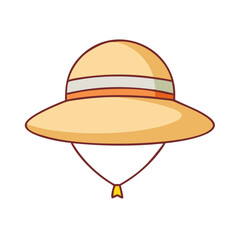 safari hat vector icon, safari hat vector illustration -simple illustration of safari hat, perfect for safari hat logos and icons and themed design 