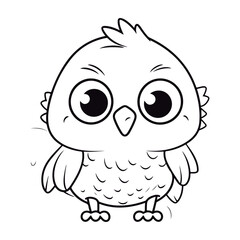 Fototapeta premium Coloring book for kids baby Cockatoo vector.