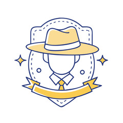 safari ranger s badge vector icon, safari ranger s badge vector illustration -simple illustration of safari ranger s badge, perfect for safari ranger s badge logos and icons and themed design 