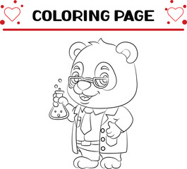 cute panda coloring page for kids