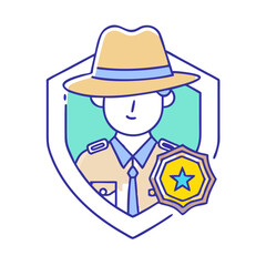 safari ranger s badge vector icon, safari ranger s badge vector illustration -simple illustration of safari ranger s badge, perfect for safari ranger s badge logos and icons and themed design 