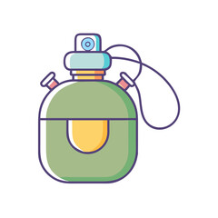 safari water canteen vector icon, safari water canteen vector illustration -simple illustration of safari water canteen, perfect for safari water canteen logos and icons and themed design 