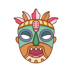 tribal mask vector icon, tribal mask vector illustration -simple illustration of tribal mask, perfect for tribal mask logos and icons and themed design 
