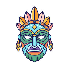 tribal mask vector icon, tribal mask vector illustration -simple illustration of tribal mask, perfect for tribal mask logos and icons and themed design 
