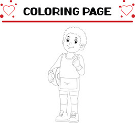 cute diverse children coloring page for kids