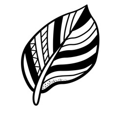 Leaf tribal pattern