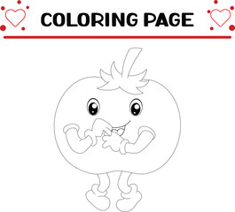 happy vegetable are dancing coloring page for kids