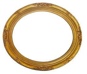 vintage oval gold frame