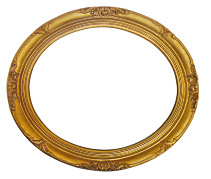 vintage oval gold frame