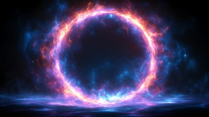 Obraz premium Celestial Ring Of Fiery Cosmic Energy