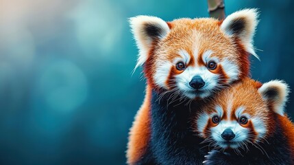 Exploring wildlife ecosystems red pandas in their natural habitat nature close-up forest environment