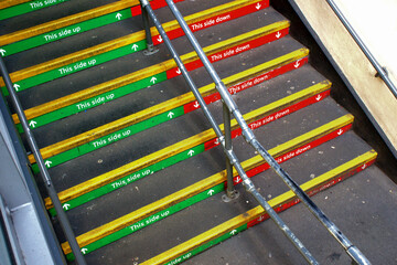 Colorful urban stairs