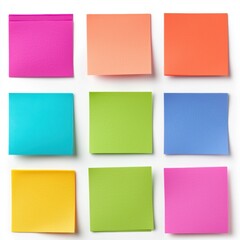 Fototapeta premium Colorful Sticky Notes in a Grid Arrangement for Organization and Planning