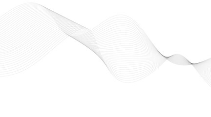 Abstract wave element for design. Digital frequency track equalizer. Stylized line art background. Vector illustration. Wave with lines created using blend tool. Curved wavy line, smooth stripe.