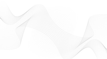 Abstract wave element for design. Digital frequency track equalizer. Stylized line art background. Vector illustration. Wave with lines created using blend tool. Curved wavy line, smooth stripe.