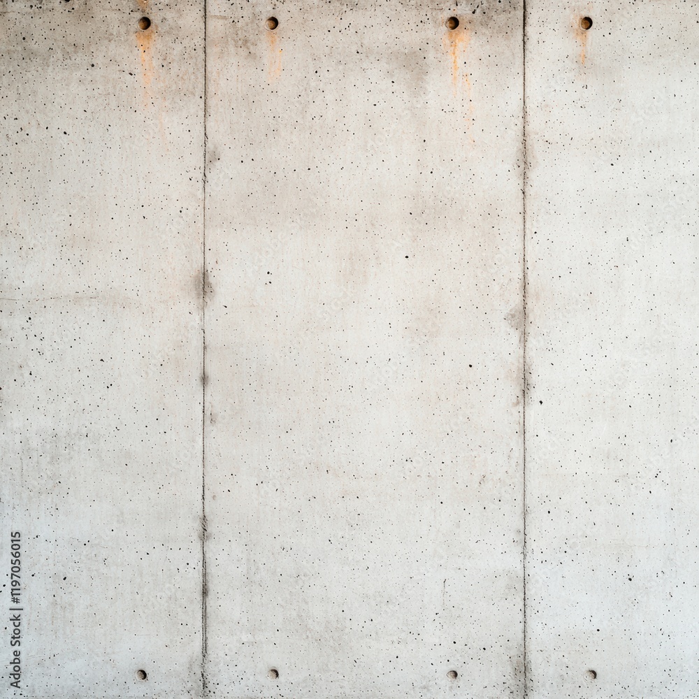 Poster smooth light gray concrete wall with subtle texture and rust stains