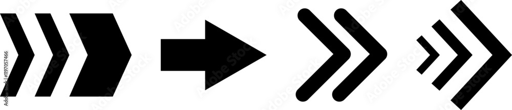 Poster arrows vector collection. different black arrows icons vector set. abstract elements for business in