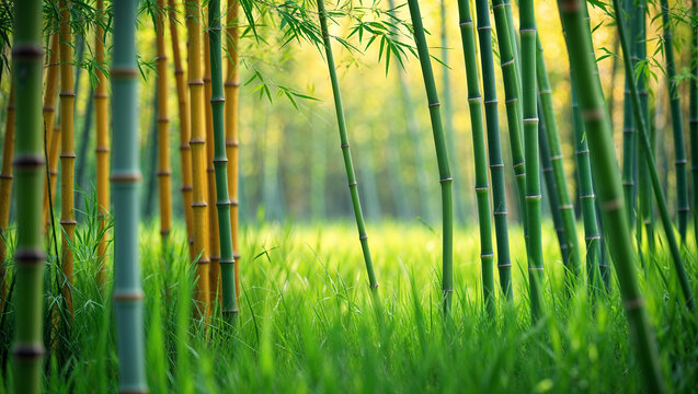 bamboo forest in the morning - Powered by Adobe