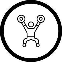 Shoulder Press Vector Icon Design