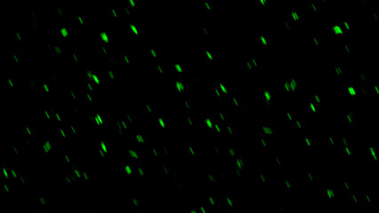 Blurred Green embers sparks on black background . Texture isolated overlays. Concept of particles, sparkles, flame and light.