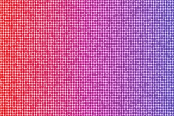 Halftone fading pink flowing into purple mosaic background, vector retro neon disco banner template.