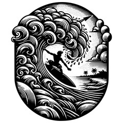 Surfing Illustration