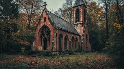  Abandoned monastery in the forest
