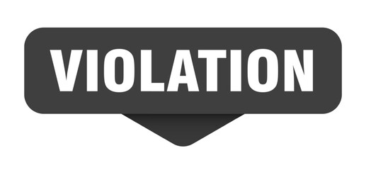 violation sticker. violation sign on transparent background