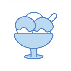 Ice Cream Bowl vector icon