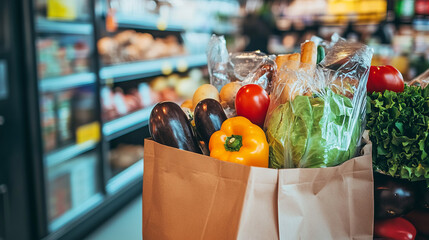 eco-friendly supermarket shopping discover the benefits of using reusable paper bags for healthy grocery shopping and sustainable living at your local store