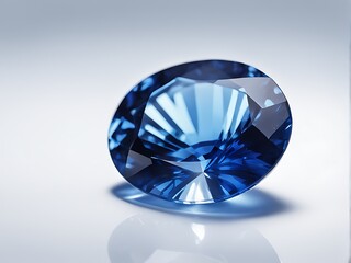 Closeup of a Sparkling Blue Gemstone