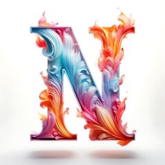Colorful Ornamental Letter N